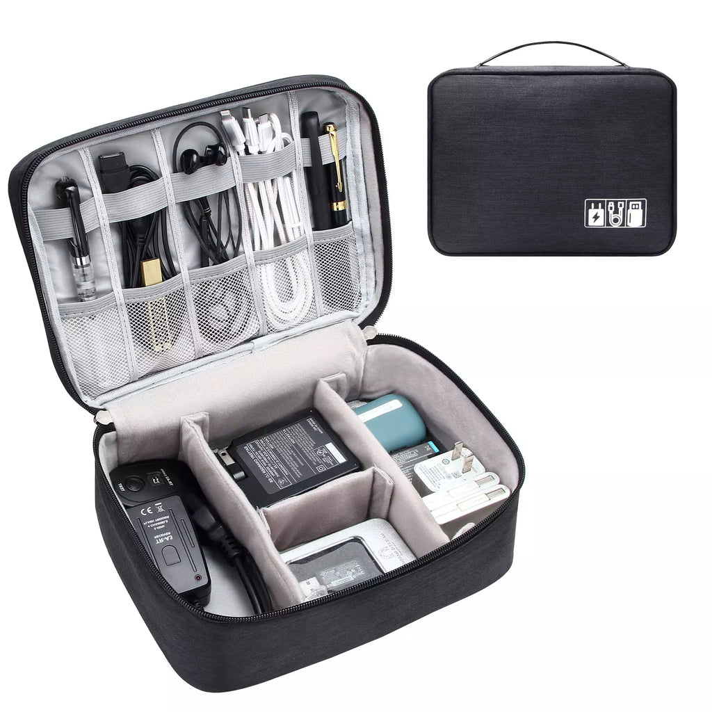 Waterproof Cable & Accessories Organizer Case - CaelixCJSM1849178-Black