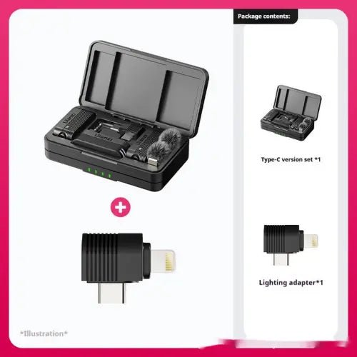Wireless Lapel Microphone with Charging Case & Windshield - CaelixCJYD284922301AZ