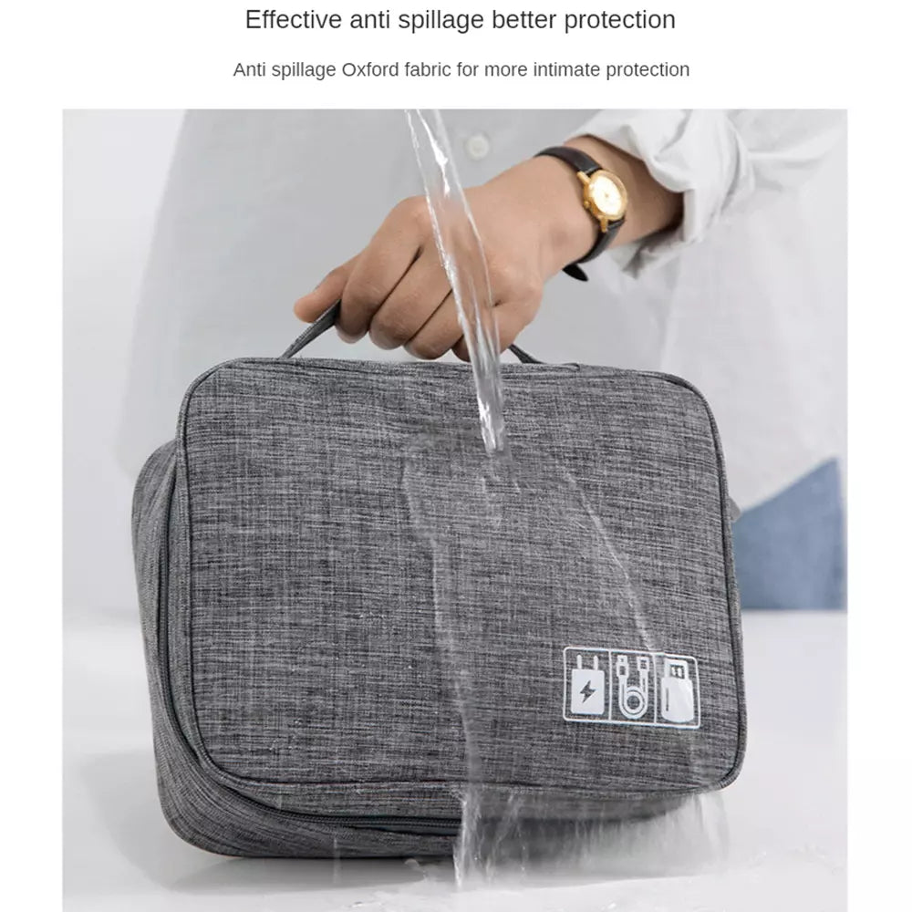 Waterproof Cable & Accessories Organizer Case - CaelixCJSM1849178-Black