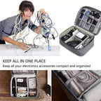 Waterproof Cable & Accessories Organizer Case - CaelixCJSM1849178-Black