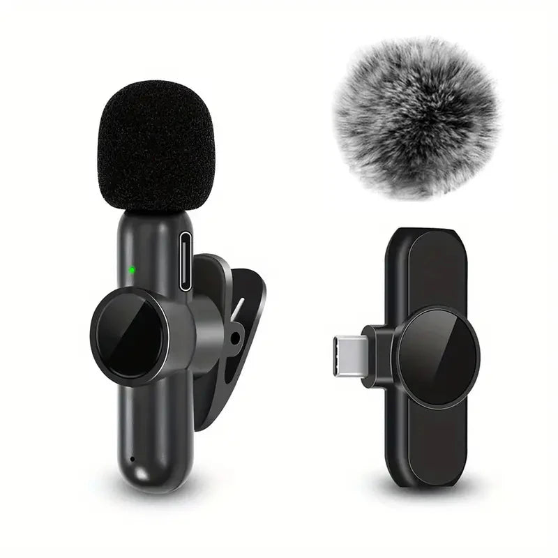 Caelix lavalier microphone, detail view — windshield fitted