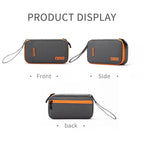 Caelix travel pouch, detail view — padded shell