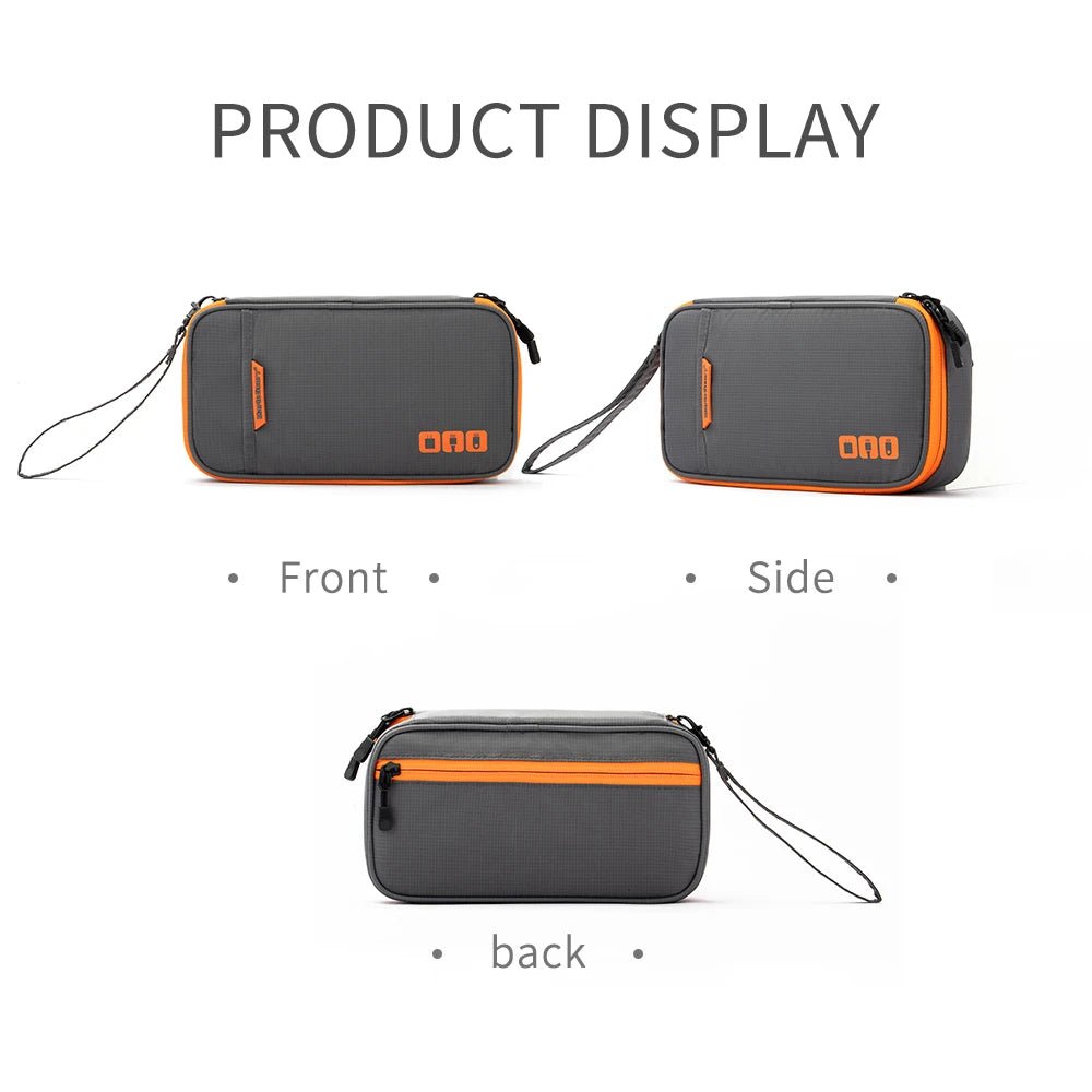 Caelix travel pouch, detail view — padded shell