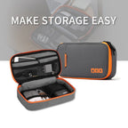 Grey and orange DAO electronic accessories organizer case for cables and chargers