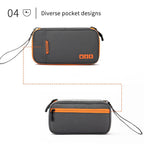Caelix travel pouch, detail view — grey finish