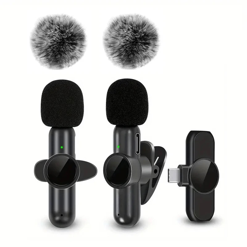 Caelix lavalier microphone, detail view — USB-C receiver
