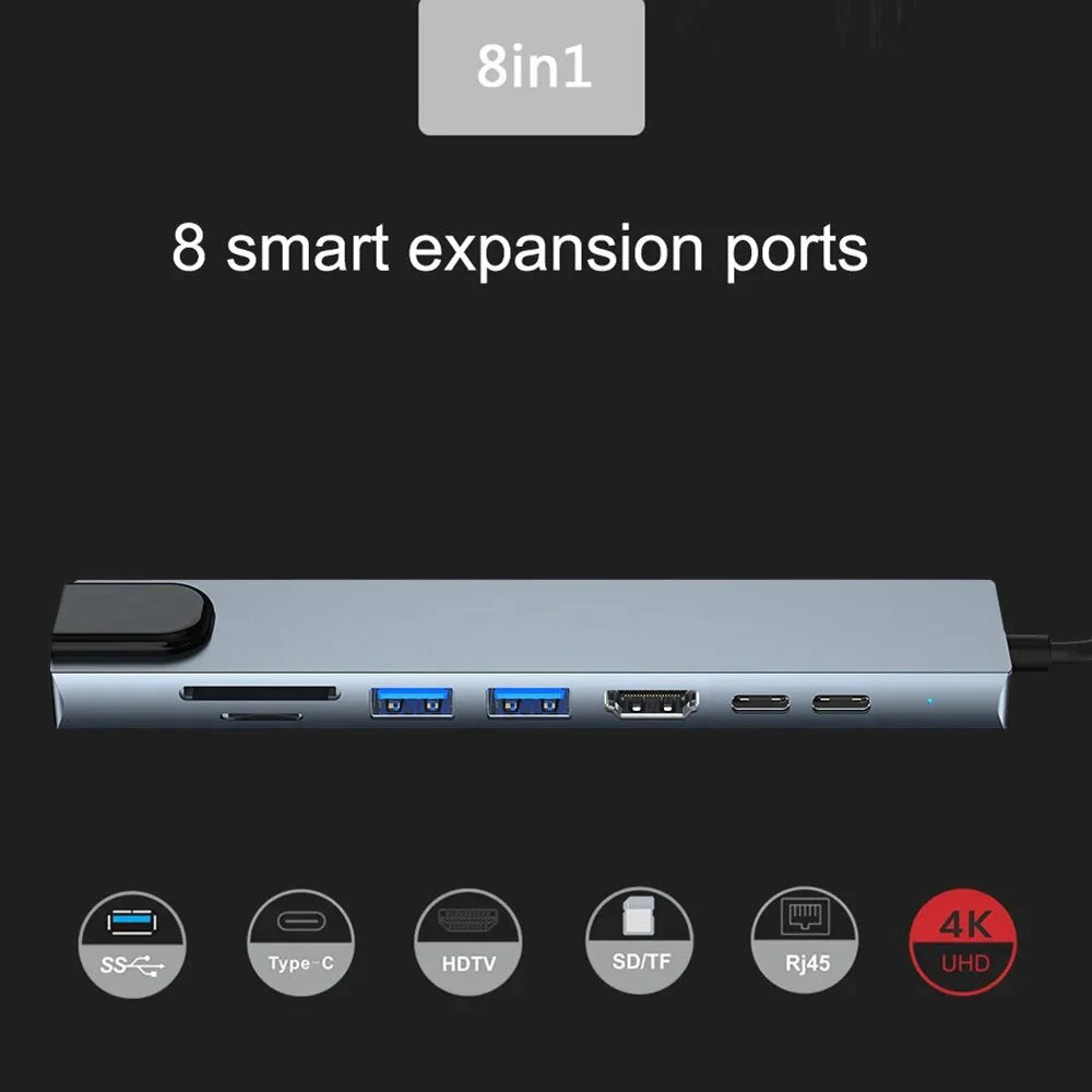 Caelix docking station, alternate angle — 100W power delivery pass-through