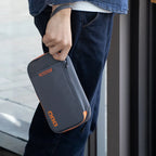 Caelix travel pouch, alternate angle — black finish