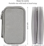 Caelix travel organiser bag, alternate angle — opened flat