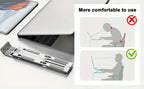 Caelix laptop stand, alternate angle — black finish