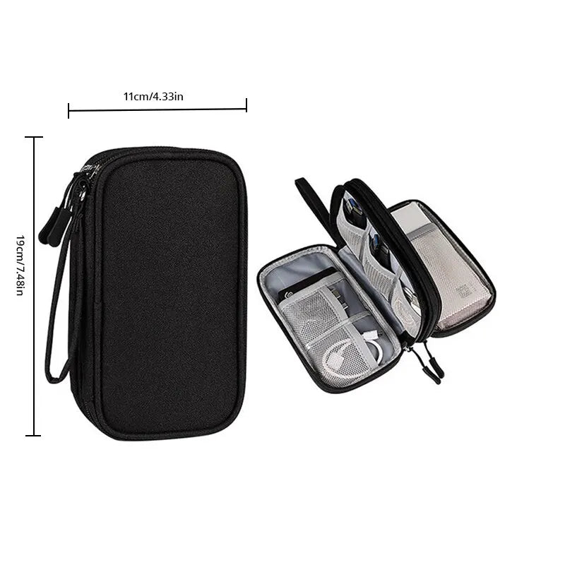 Caelix travel organiser bag, alternate angle — pink finish