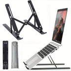 Caelix laptop stand, detail view — open frame for airflow
