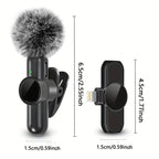 Caelix lavalier microphone, alternate angle — clipped to a collar