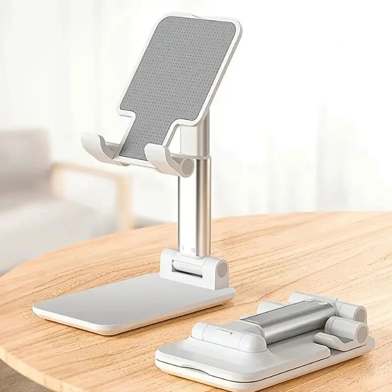 Caelix desk stand, detail view — one-hand angle adjustment