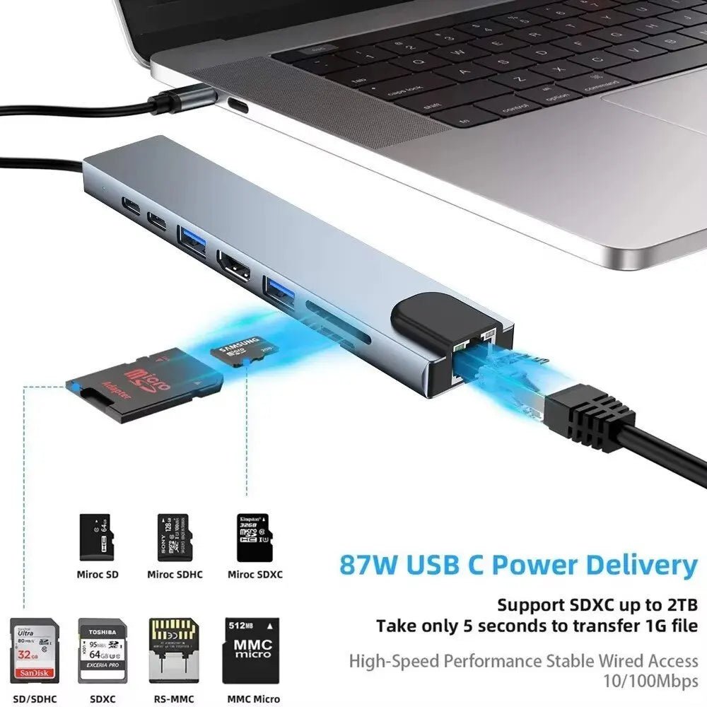 Caelix docking station, alternate angle — 4K HDMI and VGA output