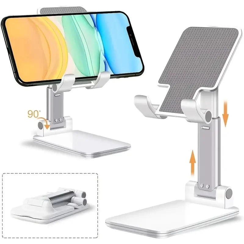Caelix desk stand, alternate angle — one-hand angle adjustment