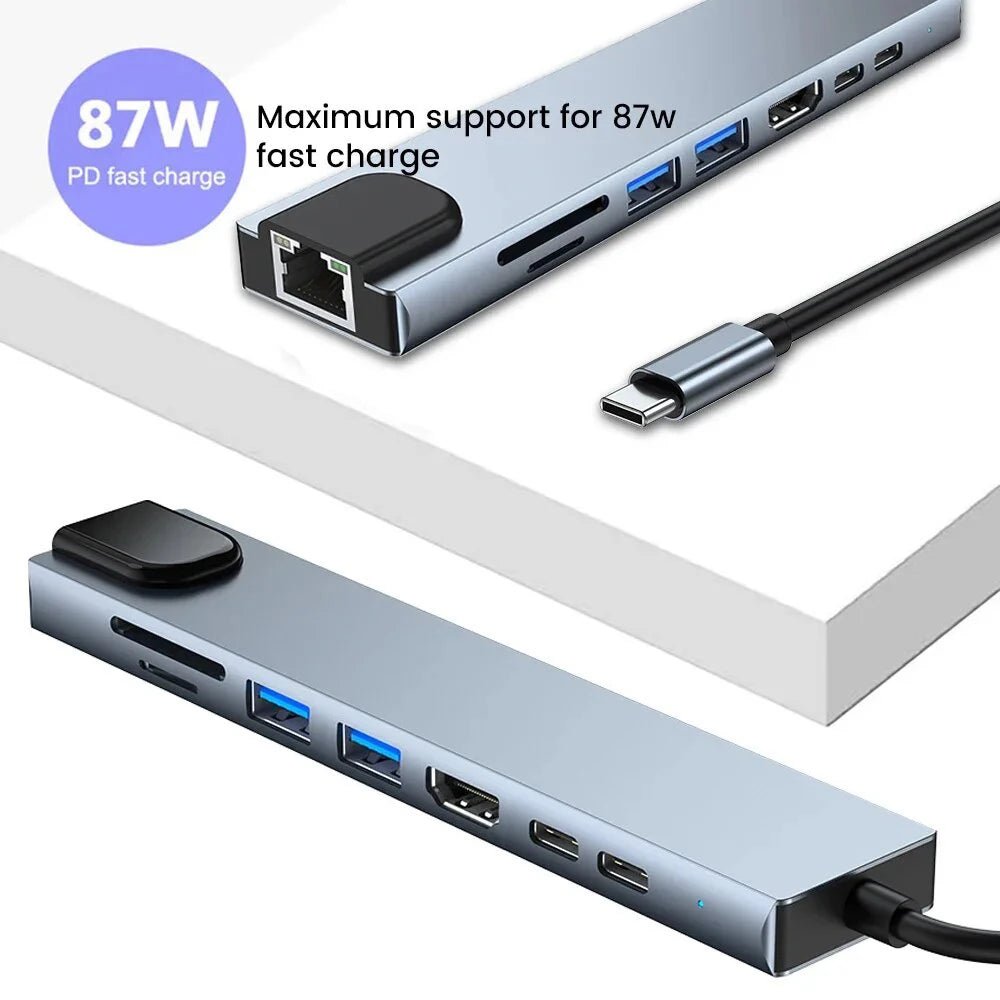 Caelix docking station, detail view — 4K HDMI and VGA output